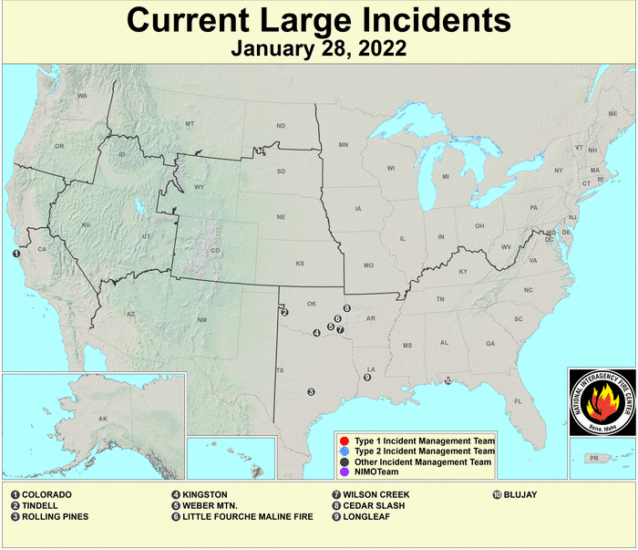 Current U.S. Wildfire Detections